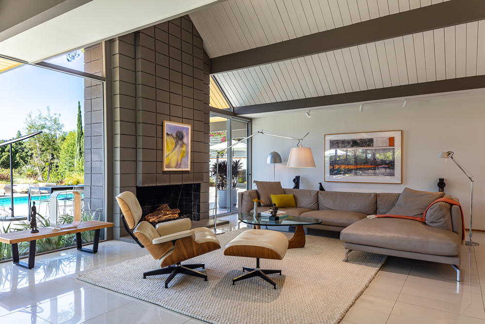 Architectural interiors photography of Eichler Home in Los Angeles, California